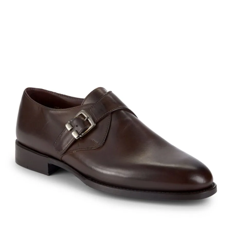 NETTLETON - Brown Hand Made In England Single Monk Loafers - 10