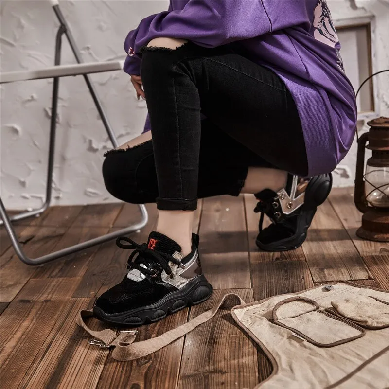 New Style Chunky Sneakers Platform Women Sneaker Fashion Street Style Woman Trainers Shoes Ladies Footwear
