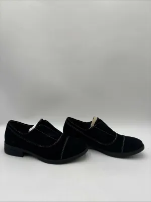 NWOB EuroSoft Tanya Women's Laceless Suede Oxfords Shoes Black Size 8M