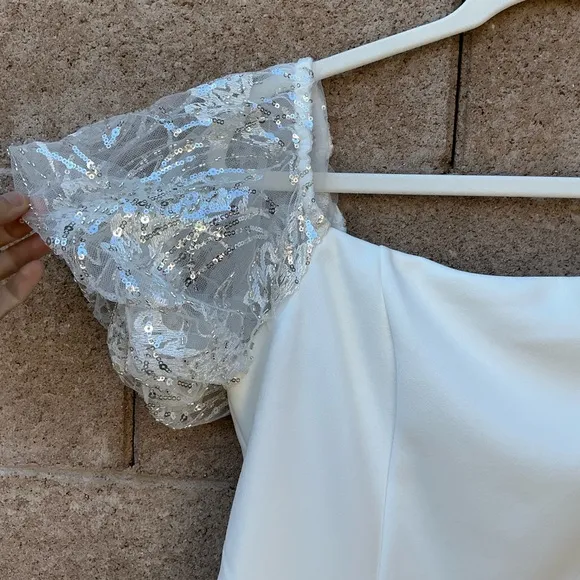 NWOT Lulu’s Sparkly Charisma Sequin Off-the-Shoulder Mini Dress Extra Large