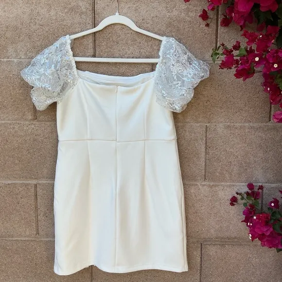 NWOT Lulu’s Sparkly Charisma Sequin Off-the-Shoulder Mini Dress Extra Large