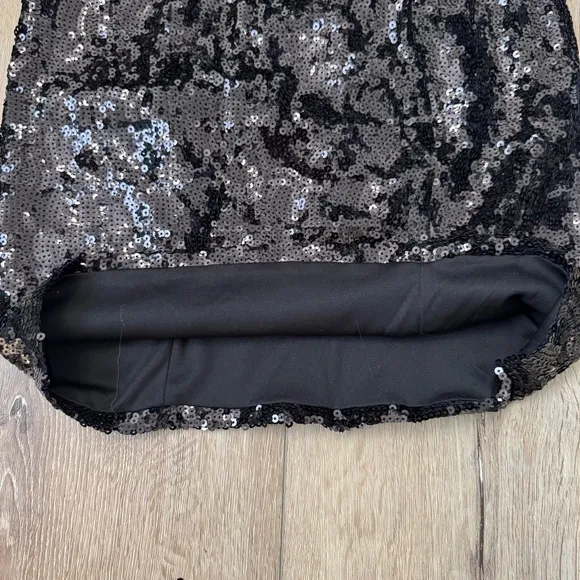 NWT ARDEN B Black Sequin Mini Skirt - Size Small
