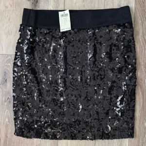 NWT ARDEN B Black Sequin Mini Skirt - Size Small
