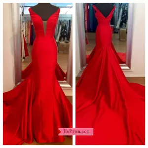 Off the Shoulder Sheer Inset Mermaid Prom Dresses Evening Dress