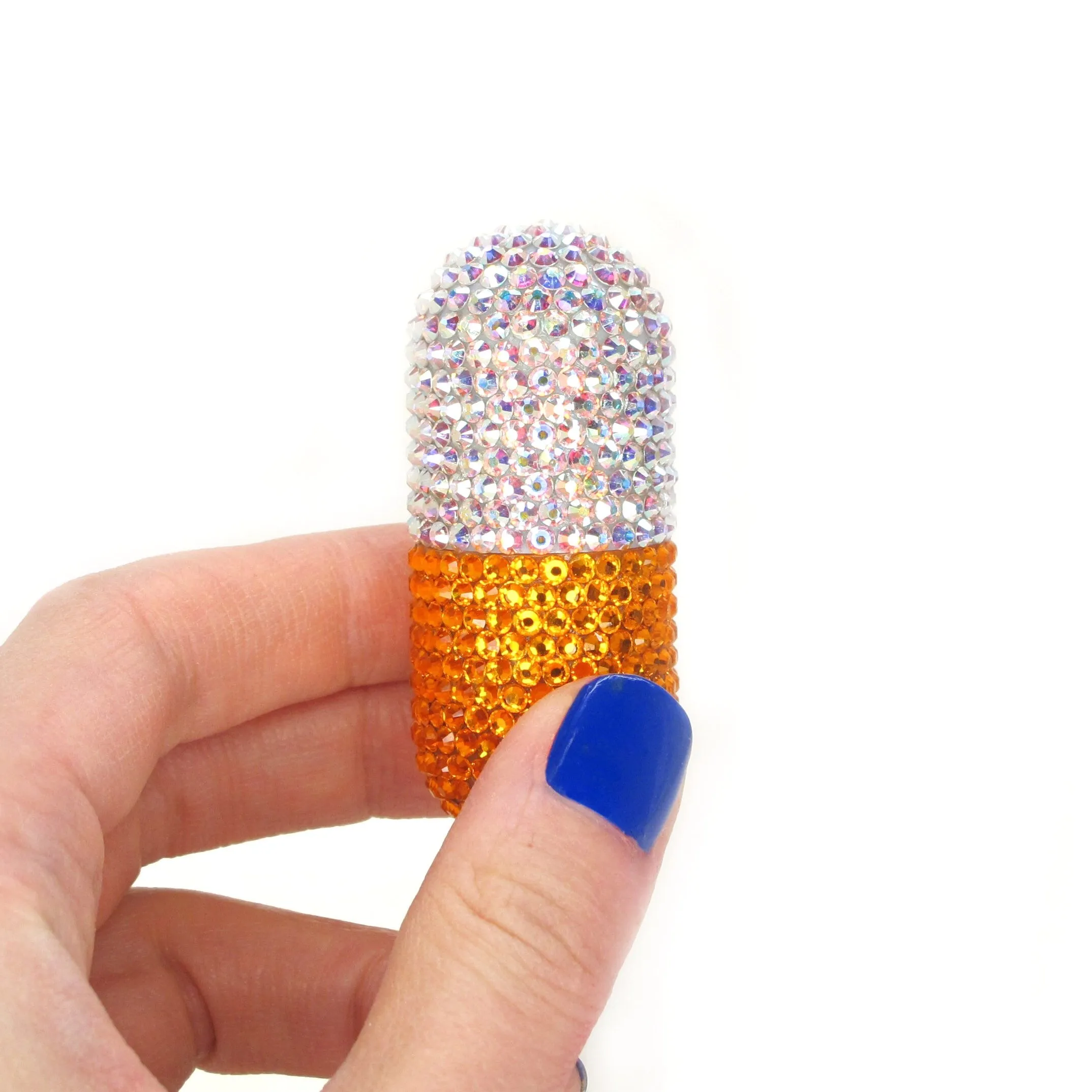 Orange Crystal Pill Pen