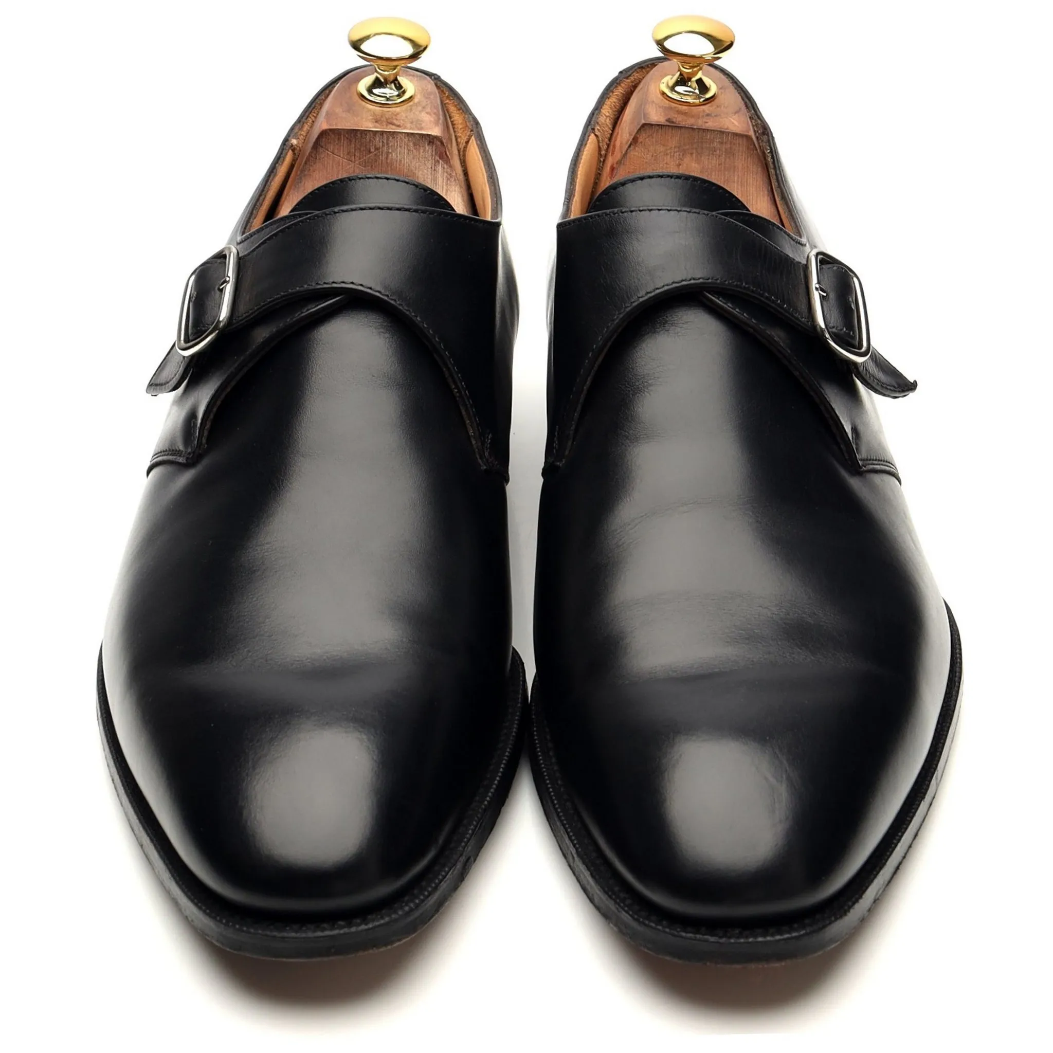 'Orford' Black Leather Monk Strap UK 11 F