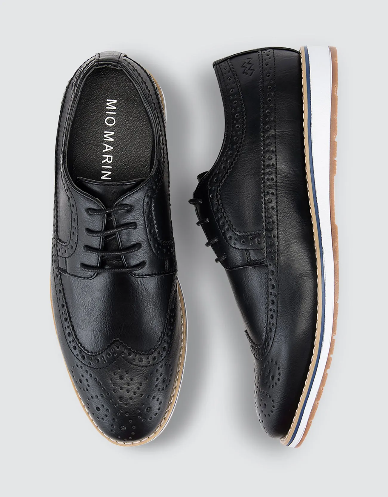 Ornate Wingtip Casual Oxford Shoes