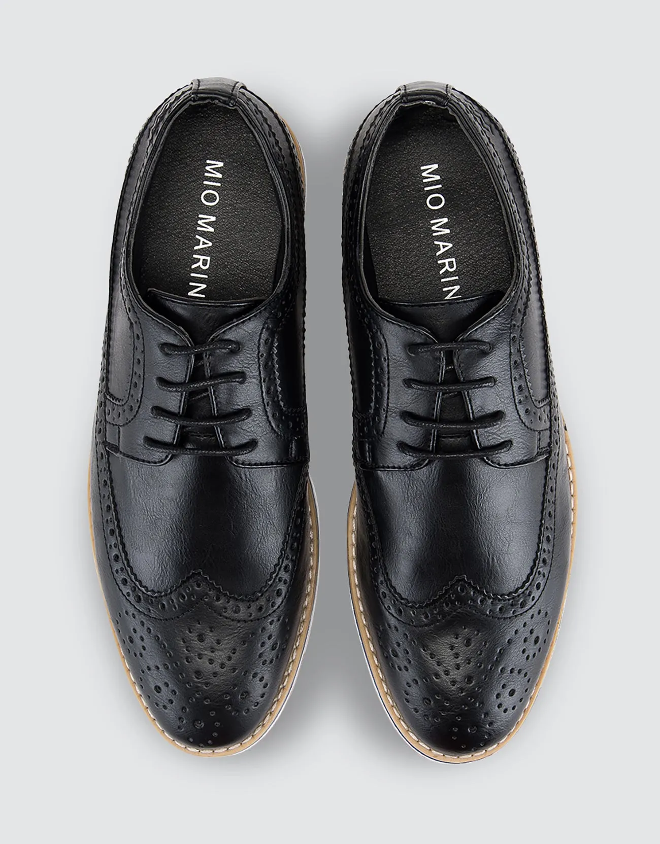 Ornate Wingtip Casual Oxford Shoes