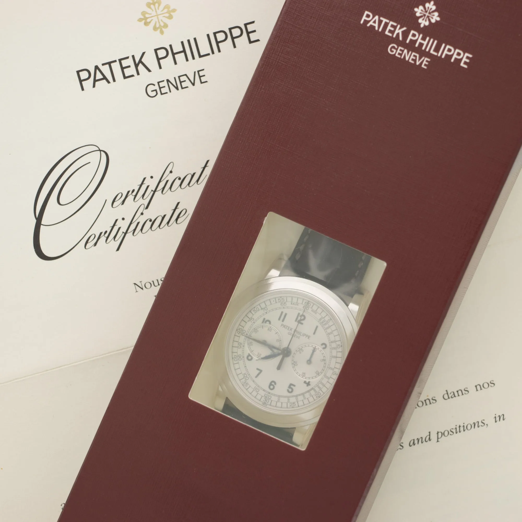 Patek Philippe White Gold Chronograph Watch Ref. 5070G