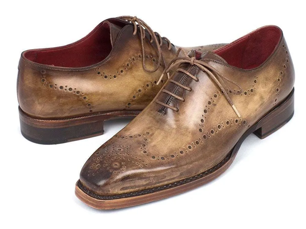 Paul Parkman Antique Olive Wingtip Oxfords
