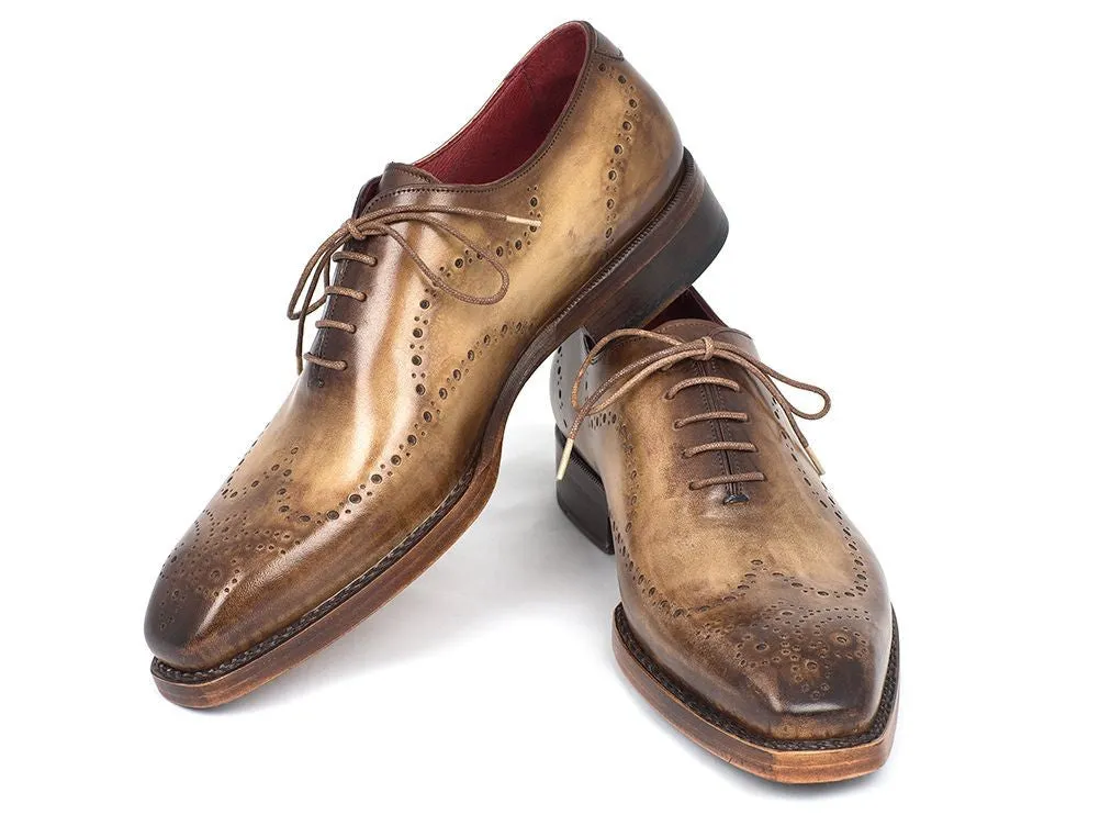 Paul Parkman Antique Olive Wingtip Oxfords