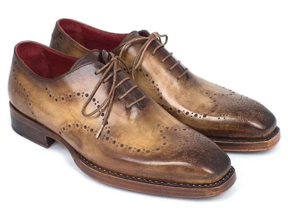 Paul Parkman Antique Olive Wingtip Oxfords