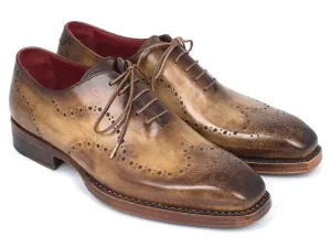 Paul Parkman Antique Olive Wingtip Oxfords