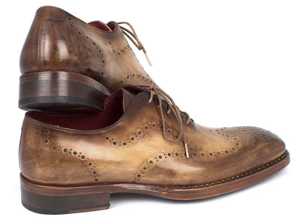 Paul Parkman Antique Olive Wingtip Oxfords