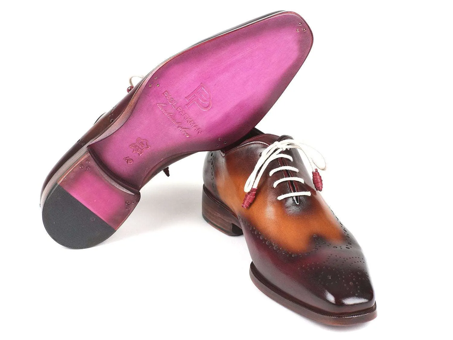 Paul Parkman Handmade Bordeaux & Camel Oxfords
