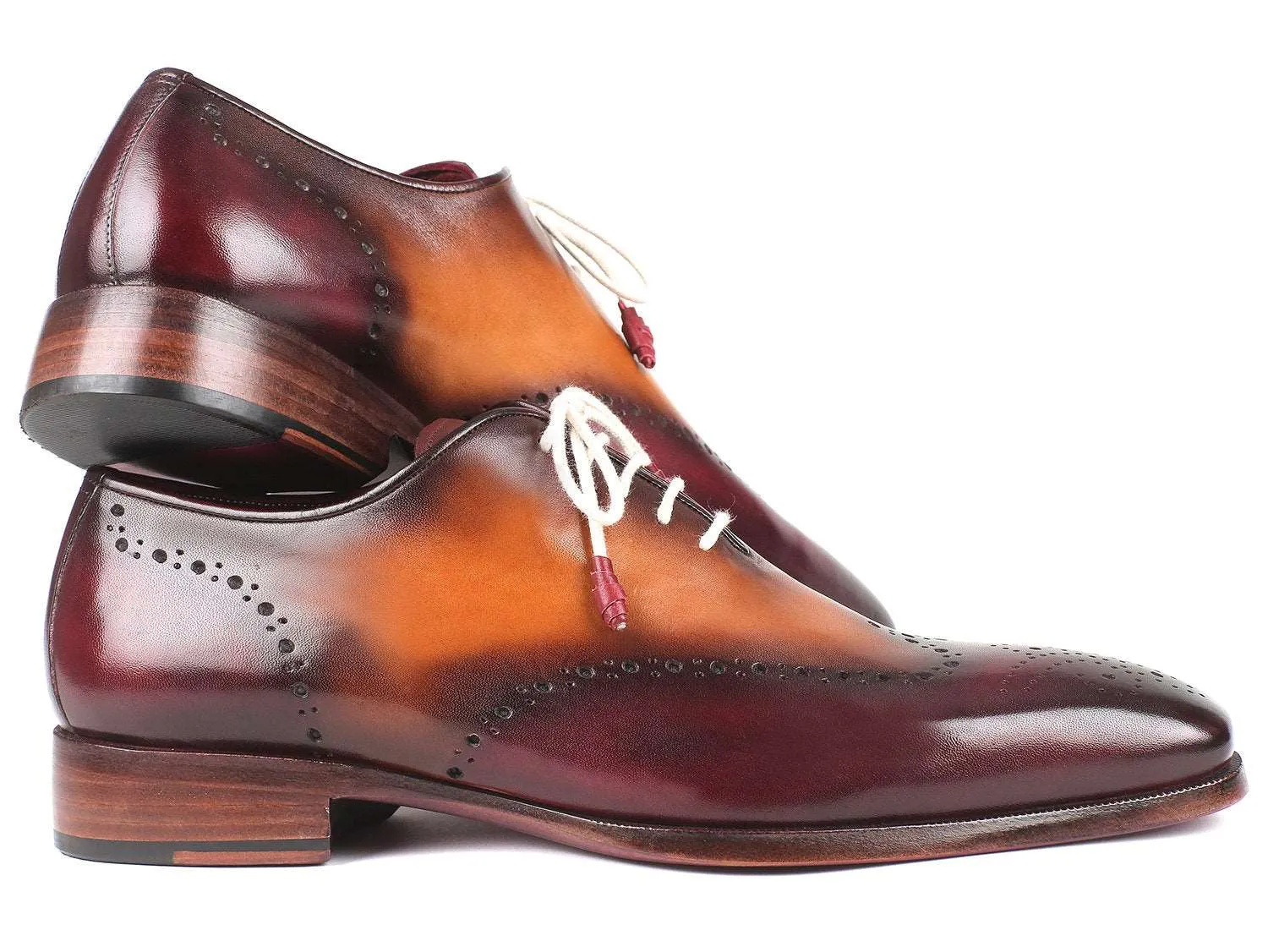 Paul Parkman Handmade Bordeaux & Camel Oxfords