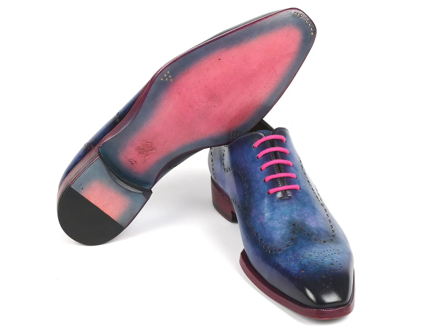 Paul Parkman Men's Blue Wingtip Oxfords