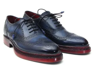 Paul Parkman Navy Wingtip Oxfords Triple Sole