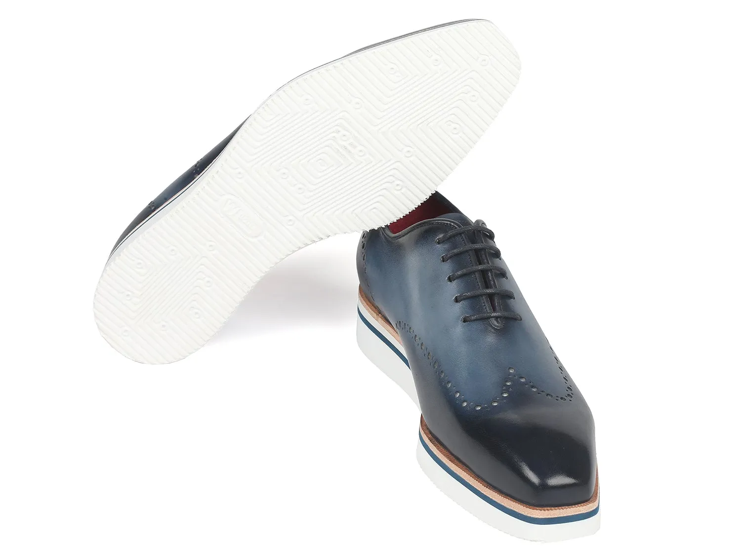 Paul Parkman Navy Wingtip Oxfords