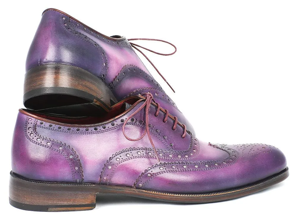 Paul Parkman Purple & Navy Wingtip Oxfords