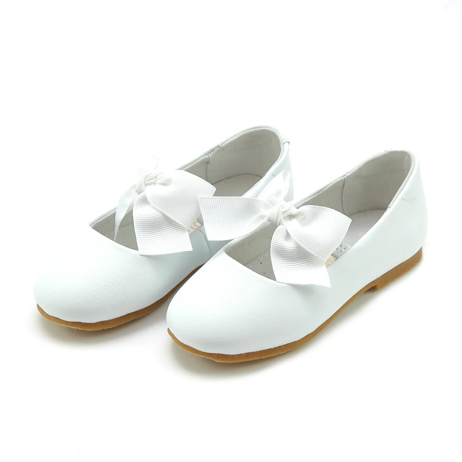 Pauline Bow Flat -- White