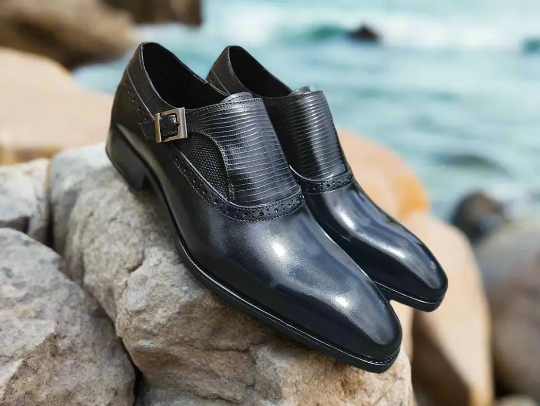 Plain Toe Single Monk Loafer
