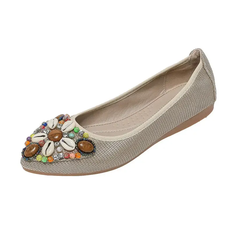 Plus Size 33-43 Women Flats Shoes  Loafers Slip on Flat Shoes Ballet Flats Comfortable Ladies Shoes