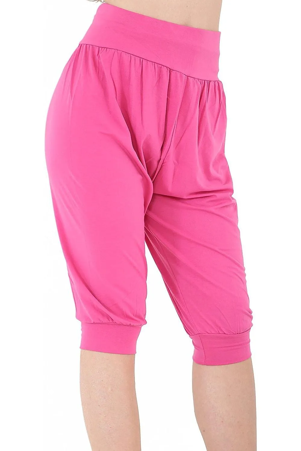 Plus Size Cropped Harem Trousers