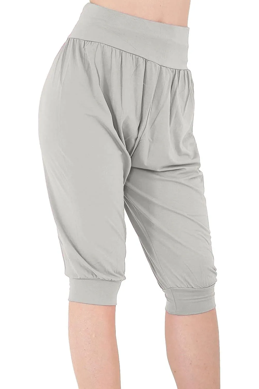 Plus Size Cropped Harem Trousers