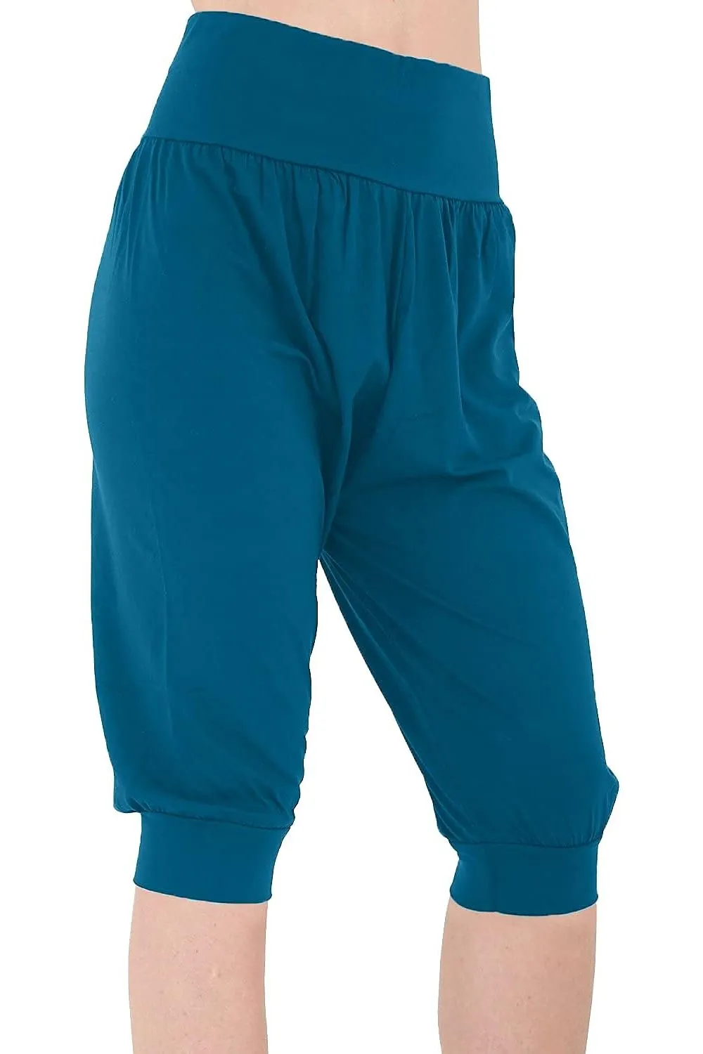 Plus Size Cropped Harem Trousers
