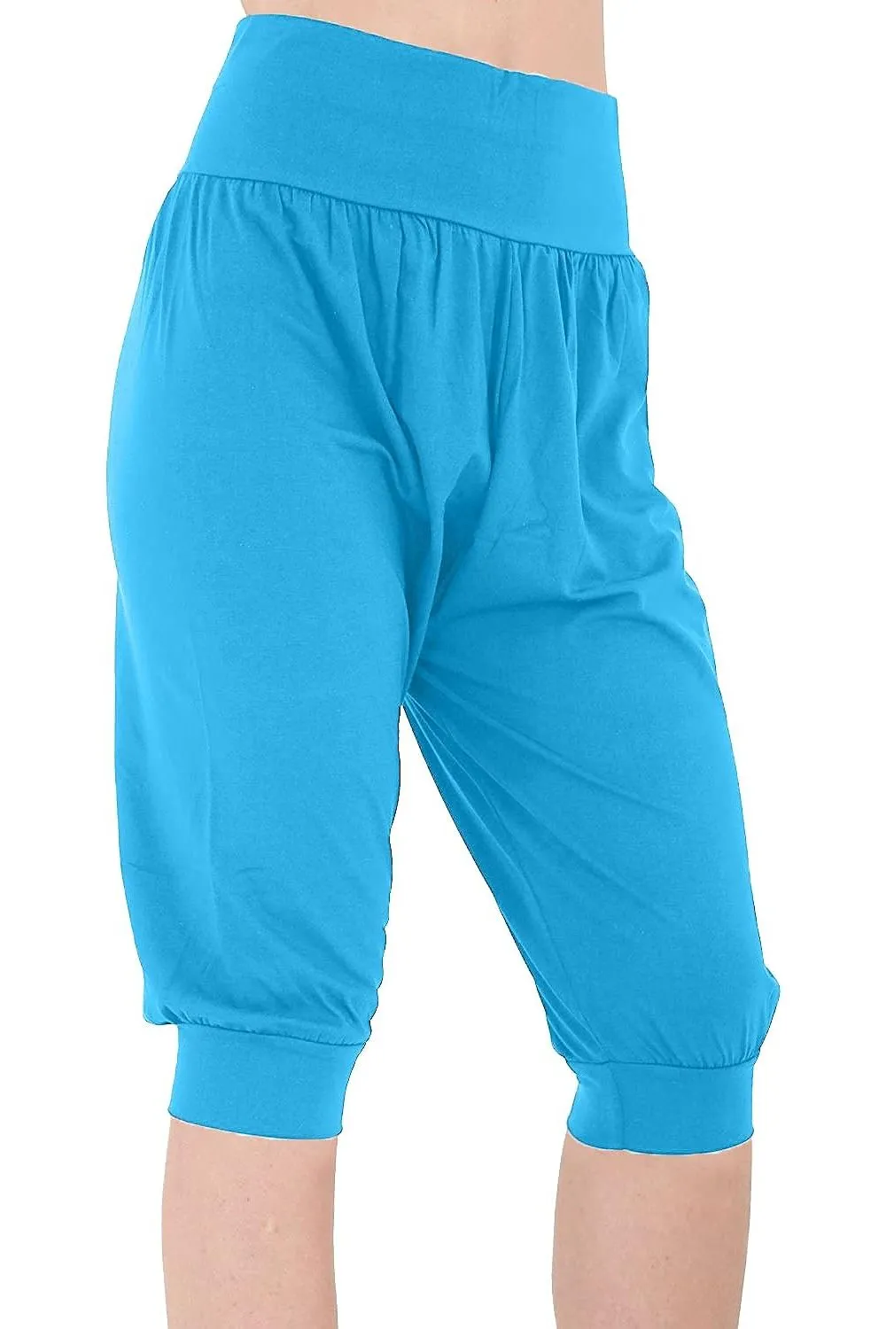 Plus Size Cropped Harem Trousers