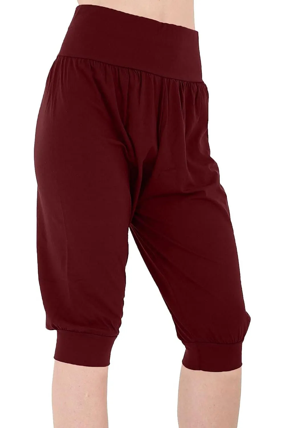 Plus Size Cropped Harem Trousers