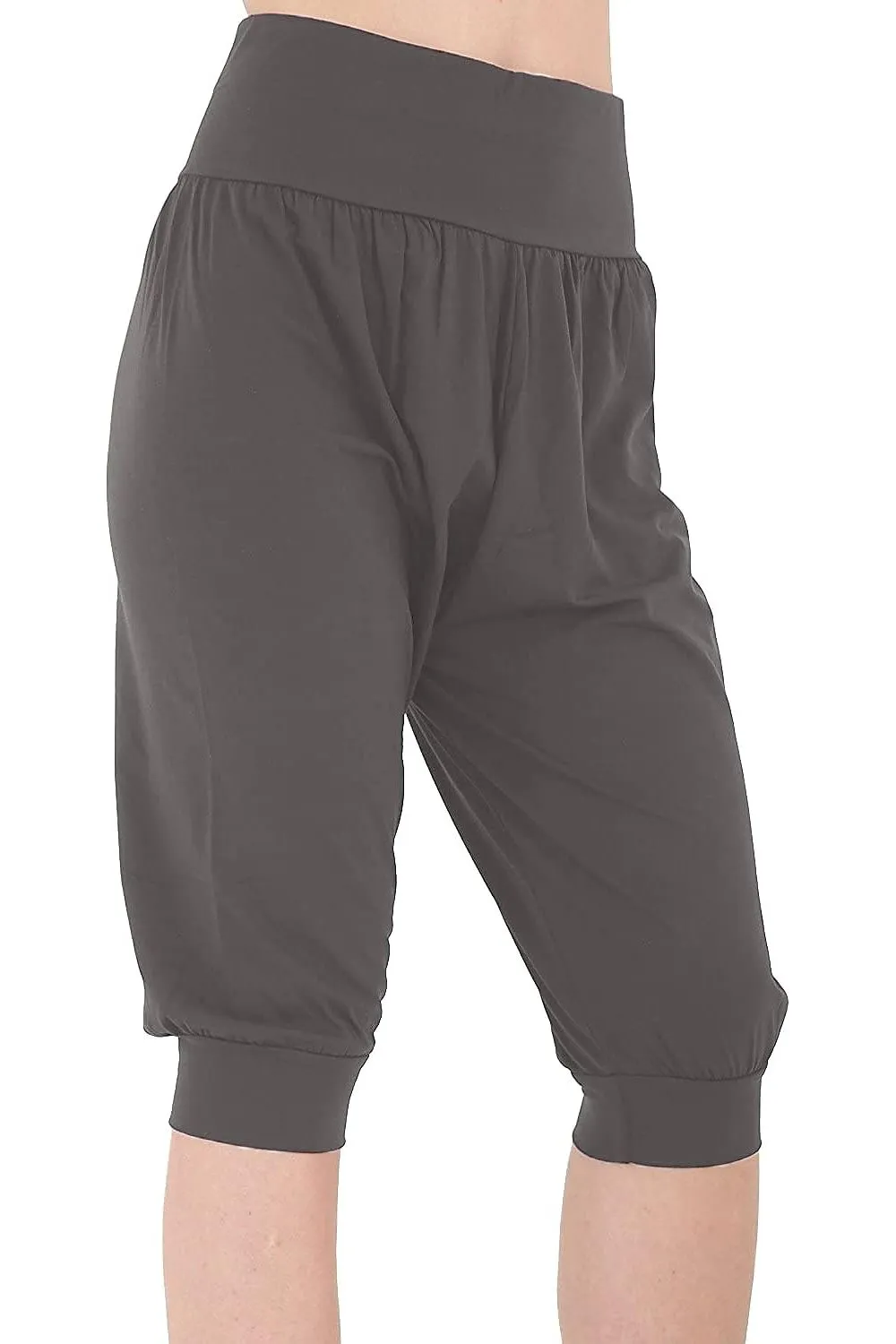 Plus Size Cropped Harem Trousers