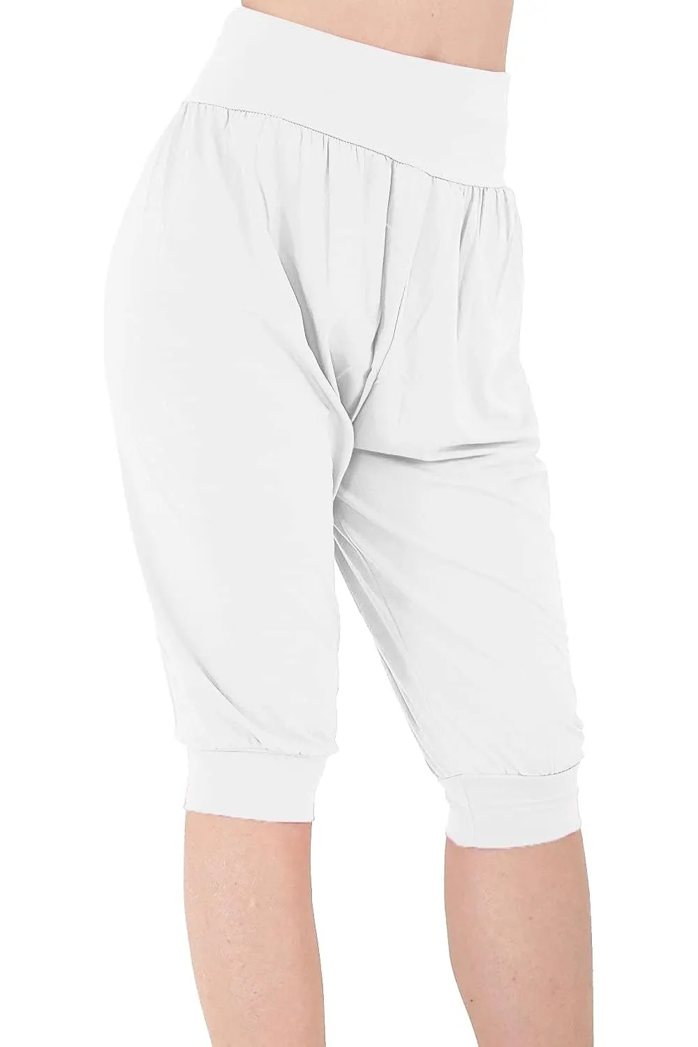 Plus Size Cropped Harem Trousers