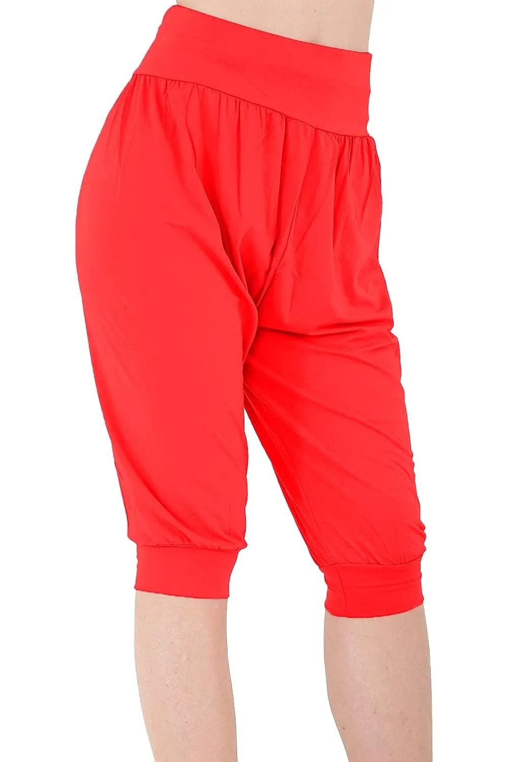 Plus Size Cropped Harem Trousers