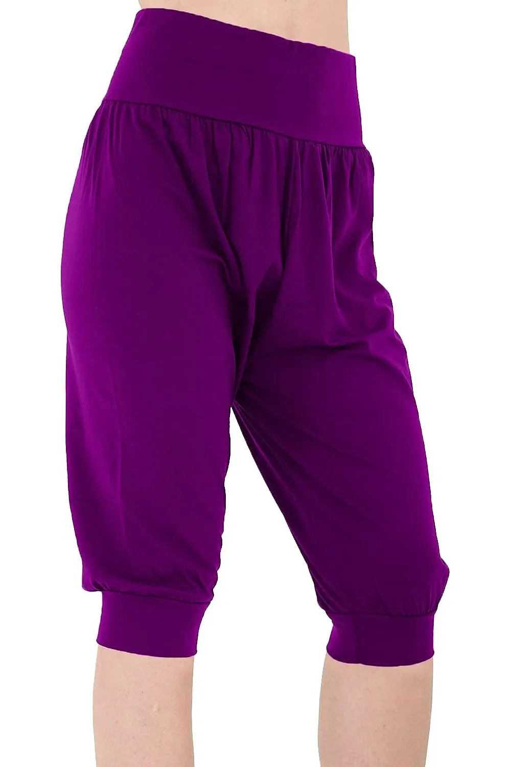 Plus Size Cropped Harem Trousers