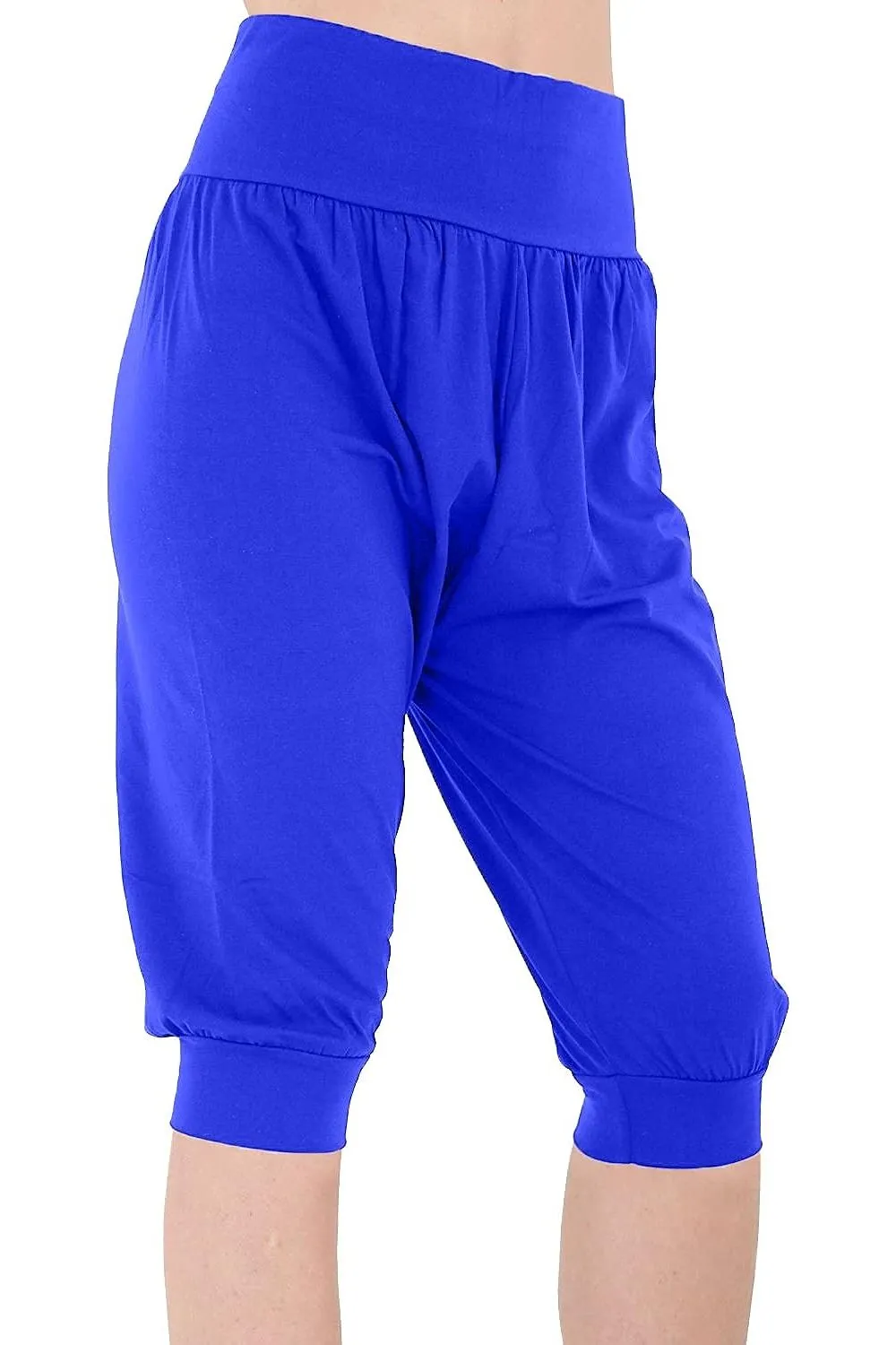 Plus Size Cropped Harem Trousers