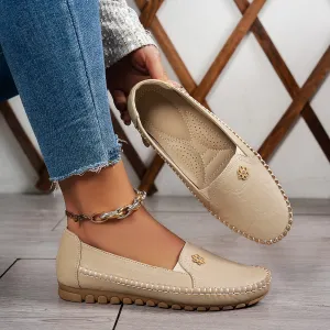 Plus Size Laser-Cut Flat Shoes