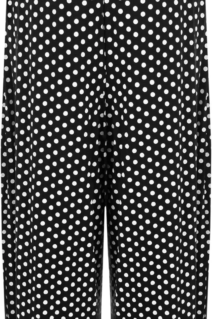 Plus Size Polka Dot Spot Print Culottes Shorts