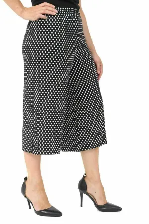 Plus Size Polka Dot Spot Print Culottes Shorts