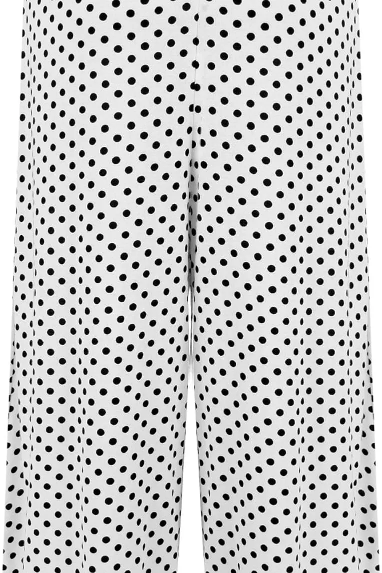 Plus Size Polka Dot Spot Print Culottes Shorts