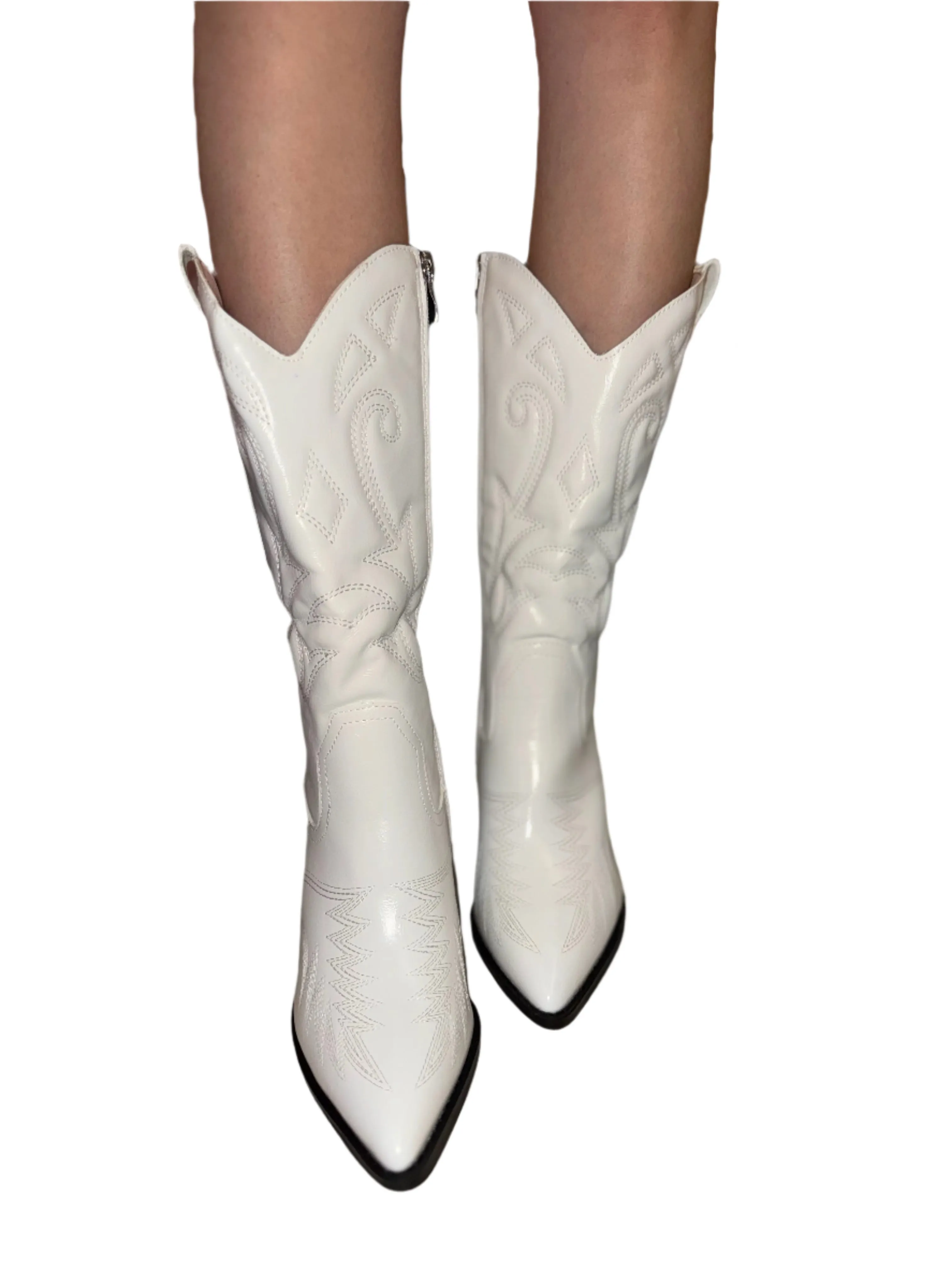 POINTED TOE MID CALF COWGIRL BOOT KASEY