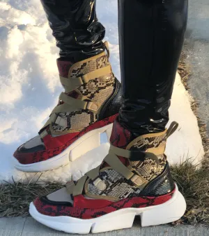 POPPIN Snakeskin Sneakers