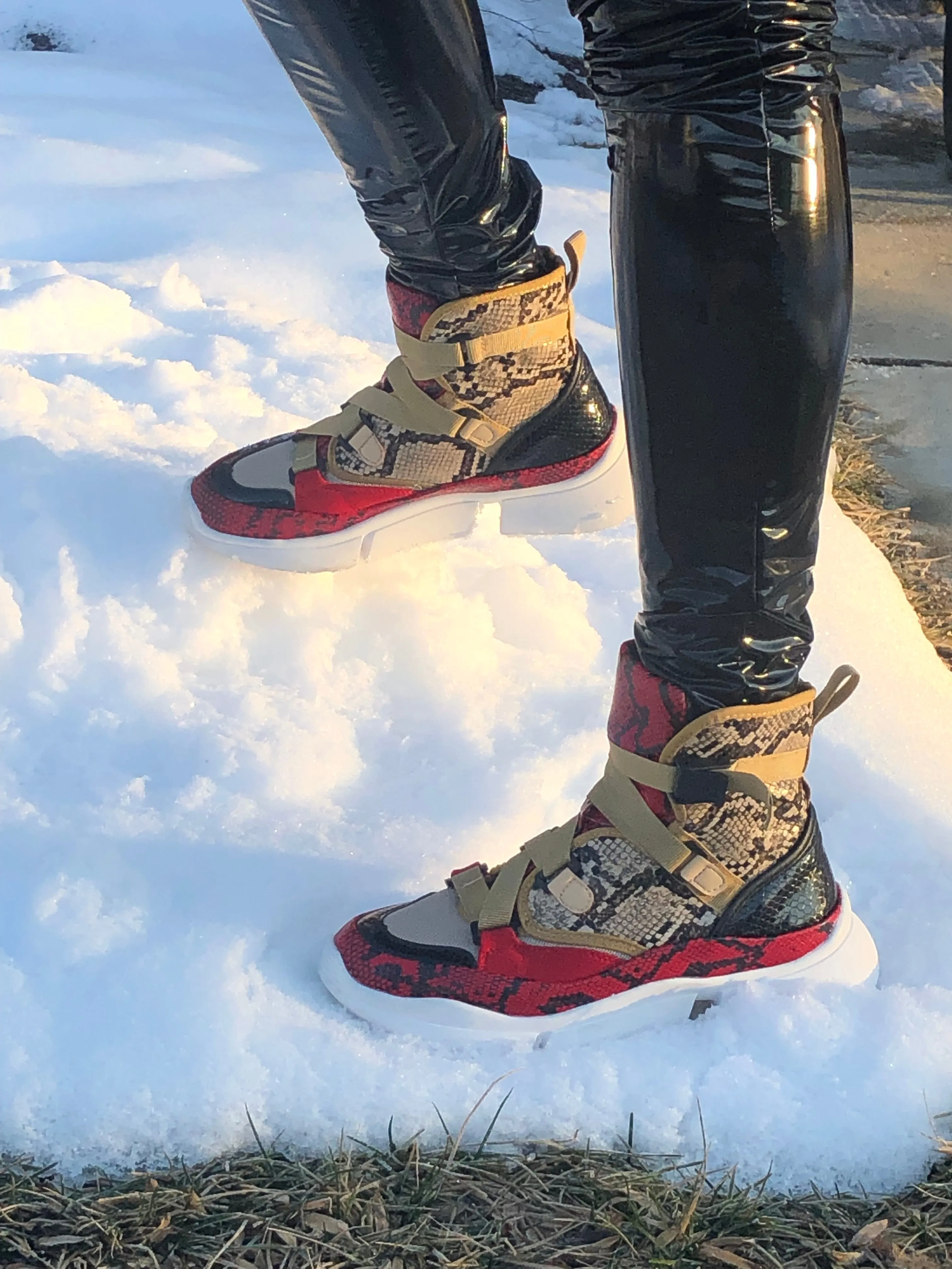 POPPIN Snakeskin Sneakers