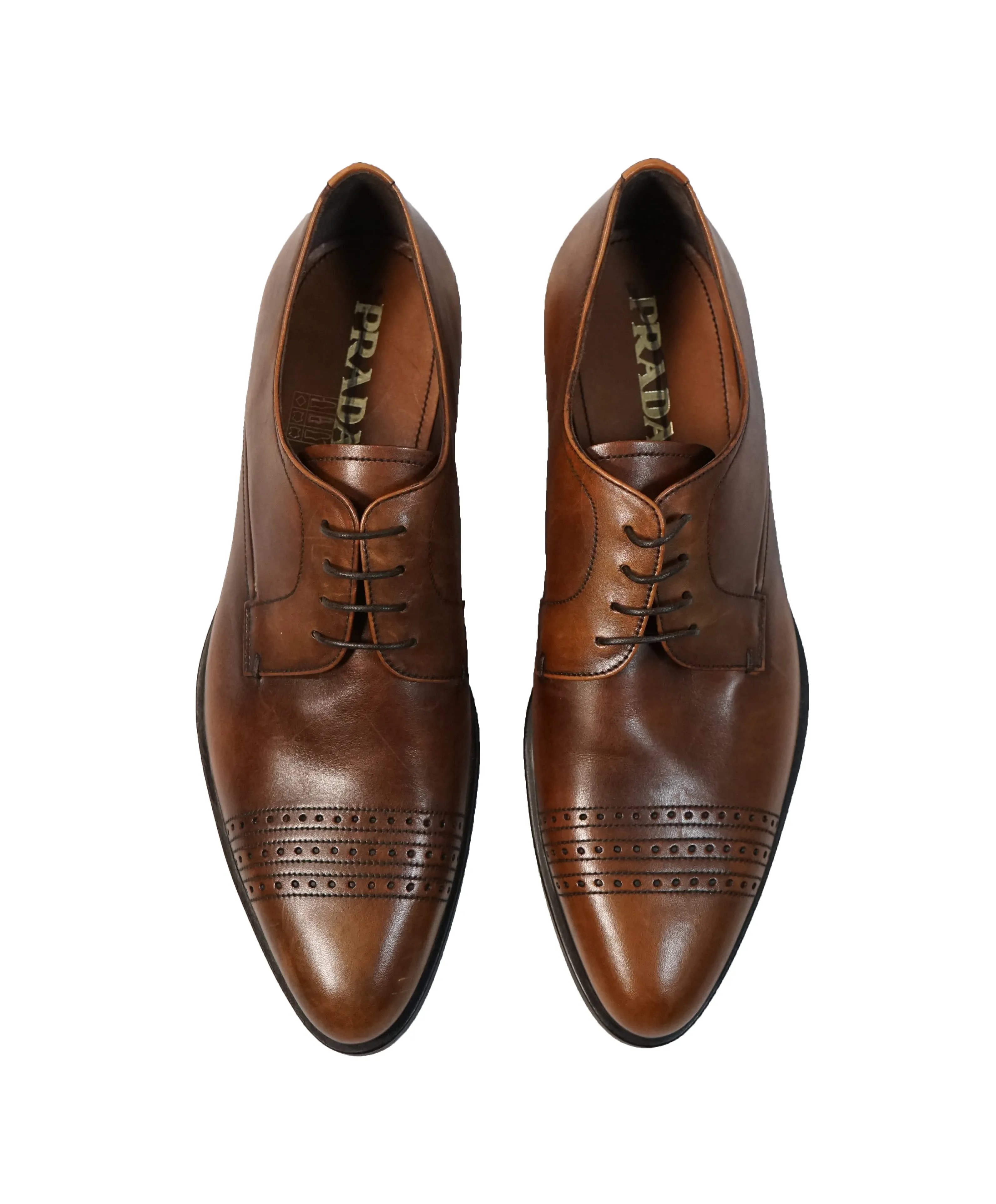 PRADA - Cap-Toe Modern Brogue Oxford - 9