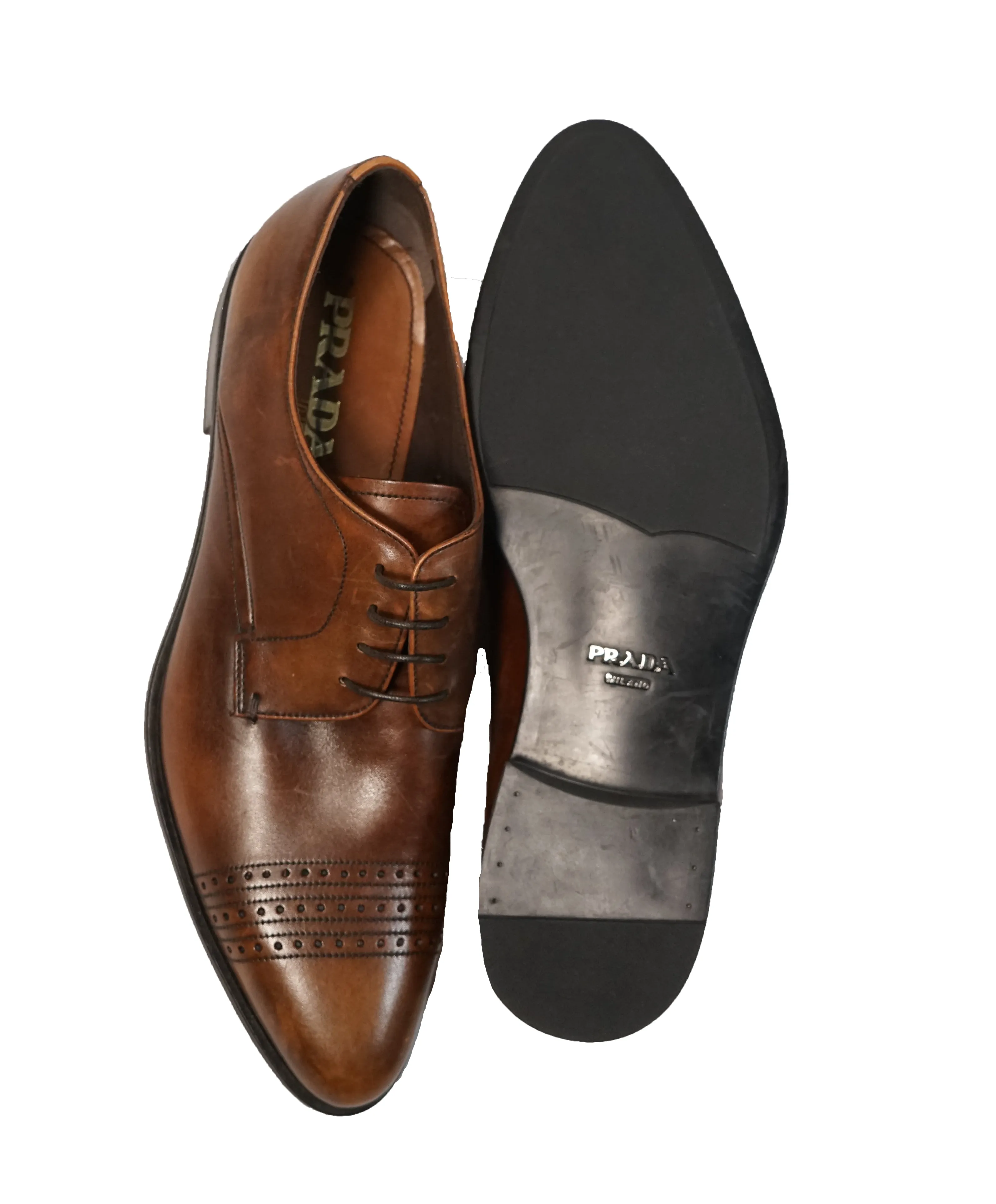 PRADA - Cap-Toe Modern Brogue Oxford - 9