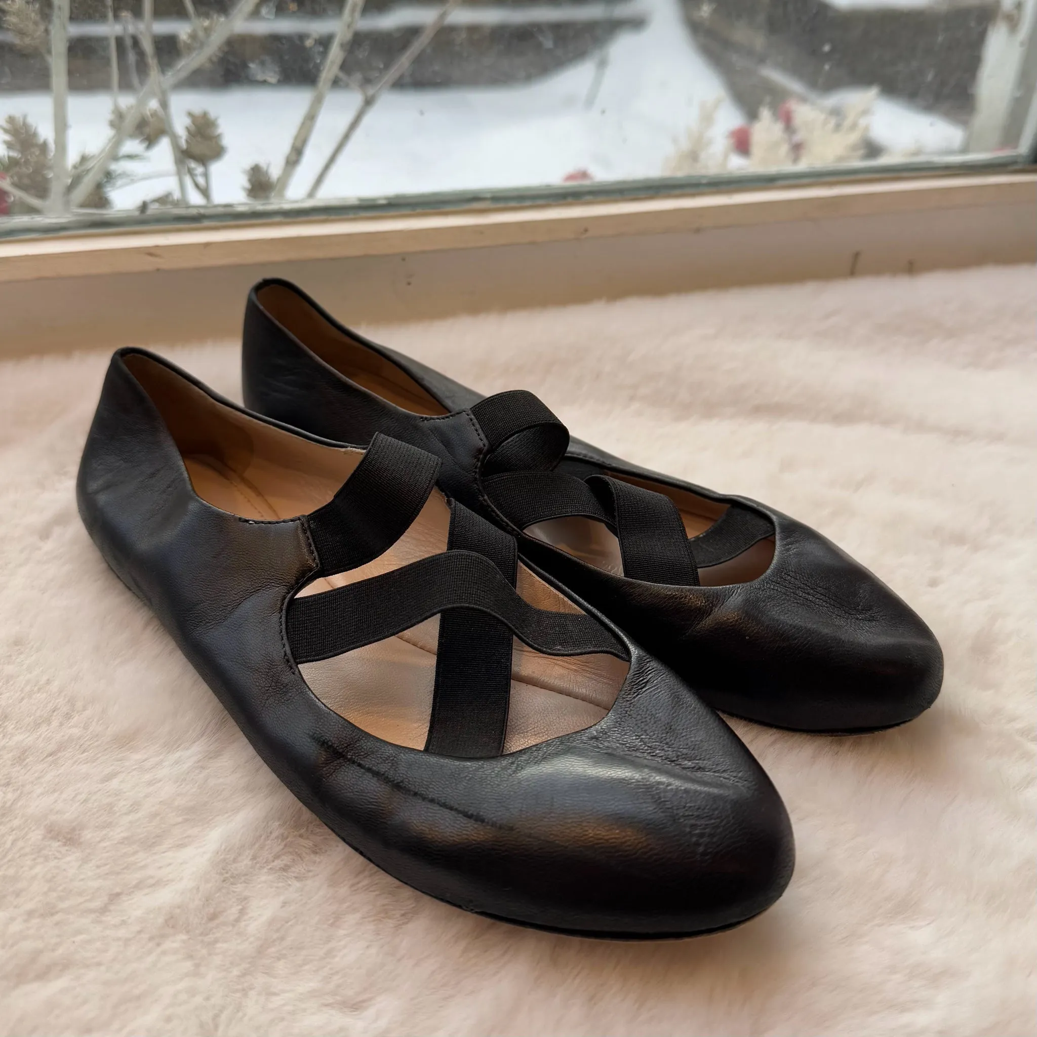 Prada Size 36.5 Black Pre-Owned Shoes- Ladies