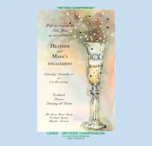 "Methode Champensoise" Champagne Glass Party Invitation