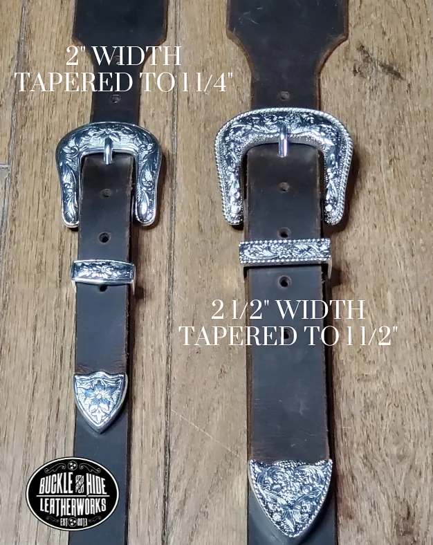 "The Paisley" Distressed Leather Guitar Strap