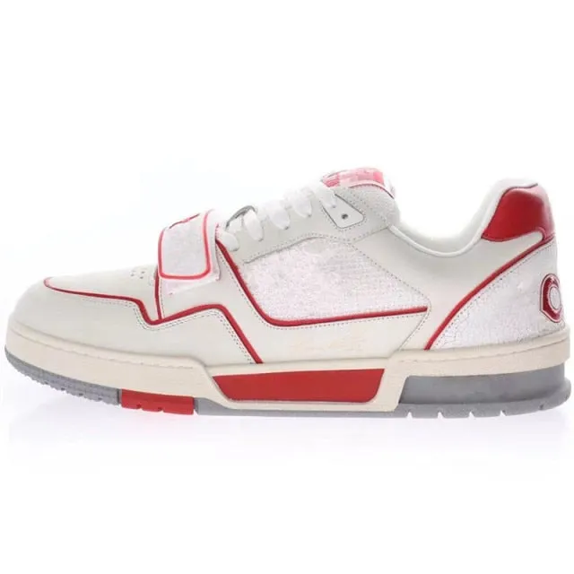 Real Leather Platform Sports  Running Couple Shoes